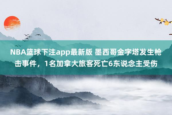 NBA篮球下注app最新版 墨西哥金字塔发生枪击事件，1名加拿大旅客死亡6东说念主受伤