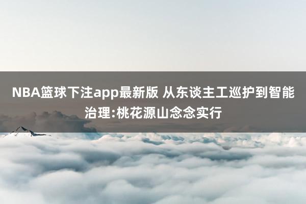 NBA篮球下注app最新版 从东谈主工巡护到智能治理:桃花源山念念实行