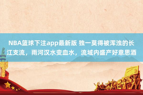 NBA篮球下注app最新版 独一莫得被浑浊的长江支流，雨河汉水变血水，流域内盛产好意思酒
