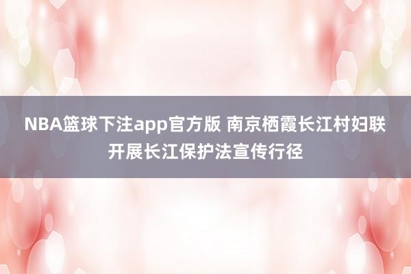 NBA篮球下注app官方版 南京栖霞长江村妇联开展长江保护法宣传行径